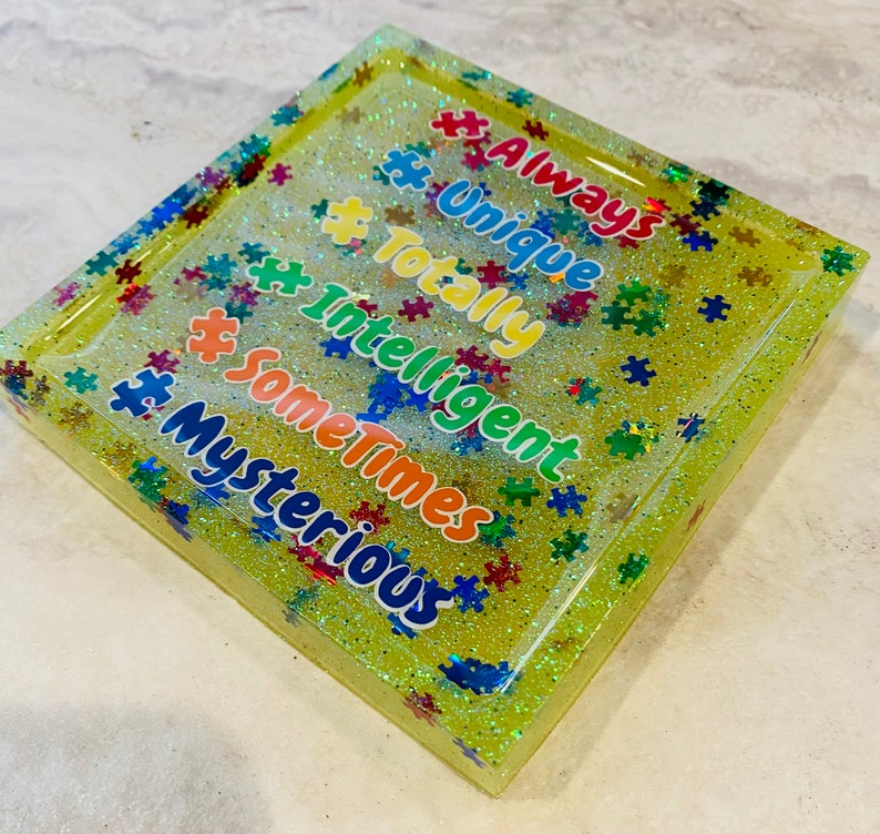 Trinket/soap dish Autism awareness image 2