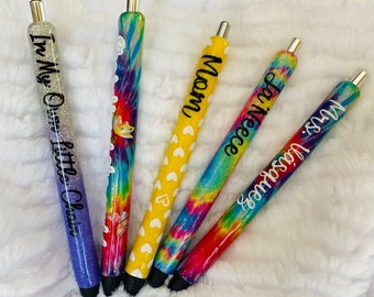 Set of 20 Custom any style gel pen w/box, free shipping, bulk glitter pens, glitter pen, glitter gel pen, pen party favors
