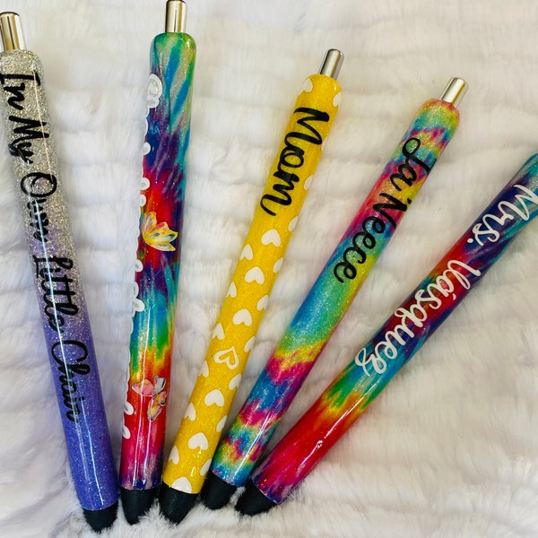 Set of 20 Custom any style gel pen w/box, free shipping, bulk glitter pens, glitter pen, glitter gel pen, pen party favors