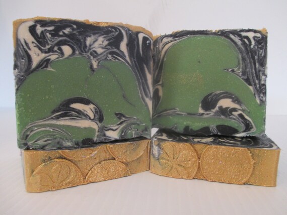 st patricks soap,st patricks gift,handmade soap,swirly soap,irish spring soap,green soap,green black soap,man soap,holiday soap,theme soap