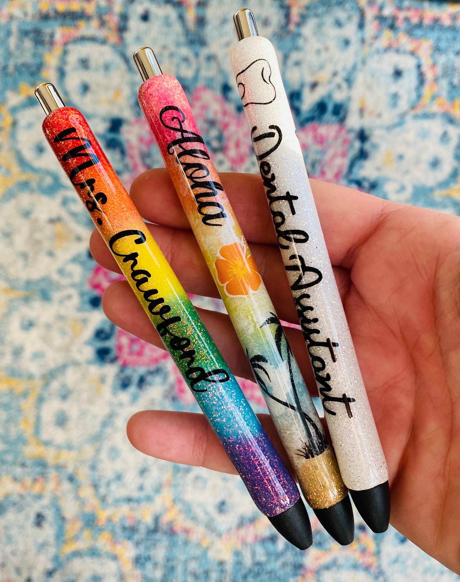 Custom Refillable Glitter Gel Pen With Box Design and Etsy