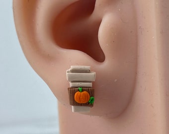 Pumpkin Spice Latte Earrings Autumn Fall