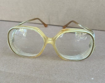 Vintage 70s 80s Womens Eyeglasses Drop Arm Hipster Glass Lenses Boho Costume