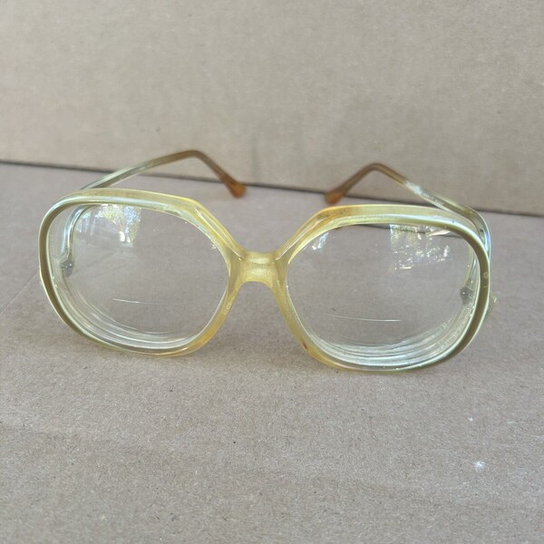 Vintage 70s 80s Womens Eyeglasses Drop Arm Hipster Glass Lenses Boho Costume