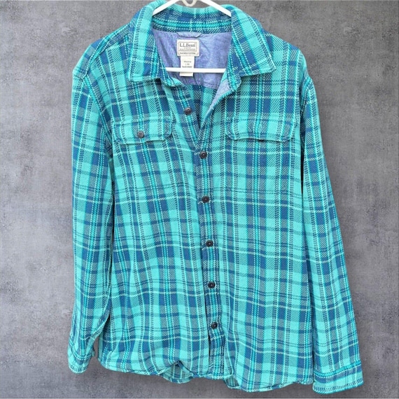 Ll Bean Ladies Lined Flannel Shirts BEAN Fleece Lined Flannel