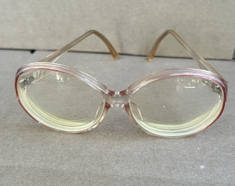 Vintage 70s 80s Womens Eyeglasses Drop Arm Hipster Glass Lenses Boho Costume