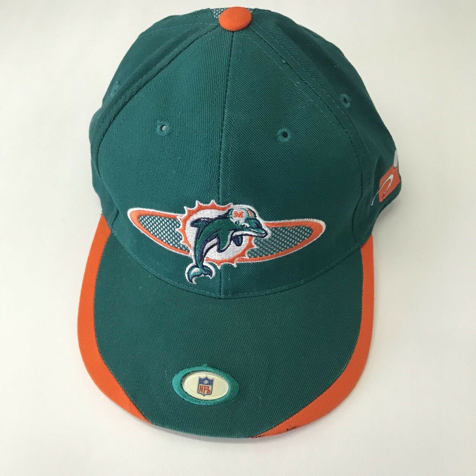 Vtg 90s Miami Dolphins Sports Specialties Pro Line Baseball Cap Hat Adj Adult