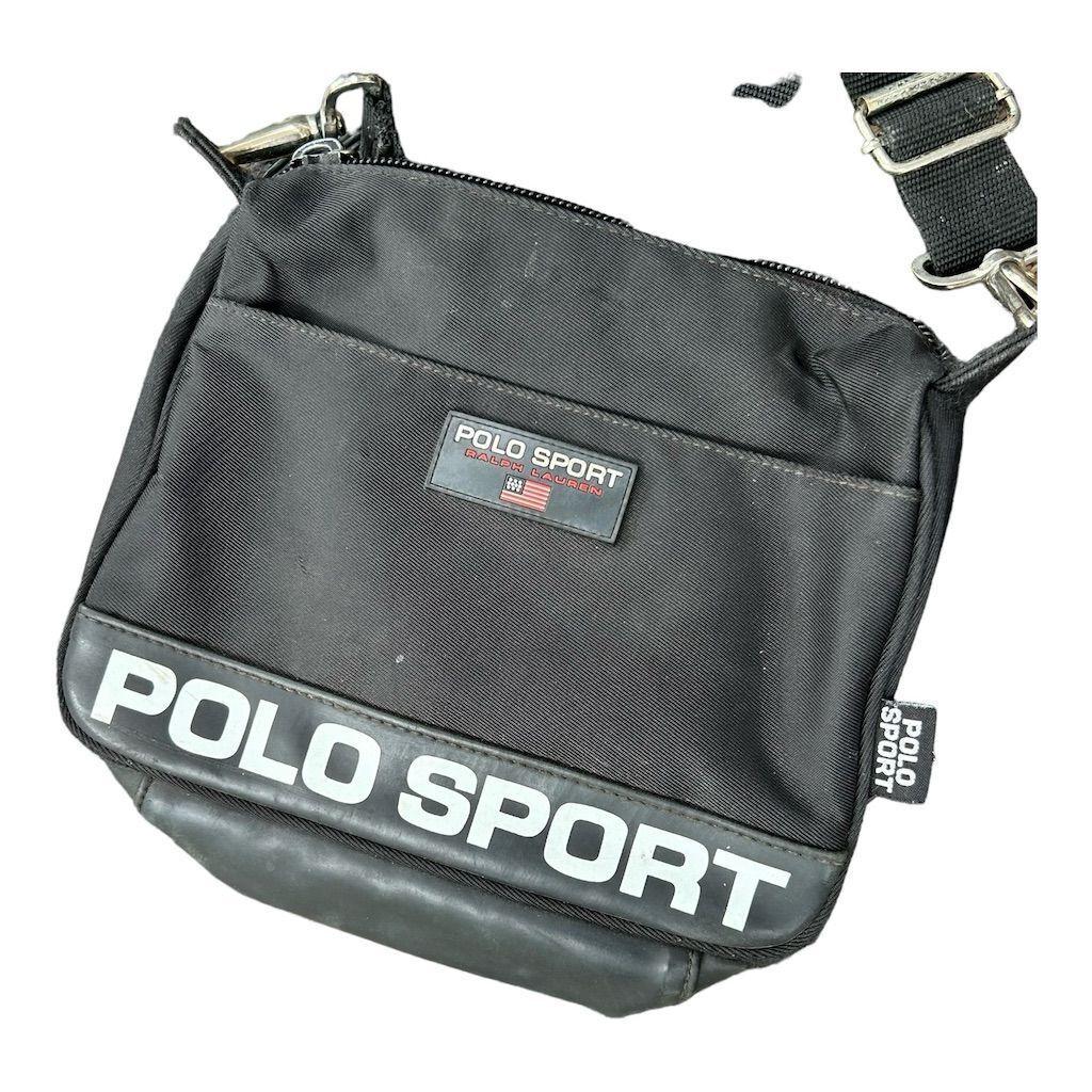 Vintage Polo Sport Ralph Lauren Black Messenger Crossbody