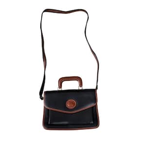 Vintage Dooney & Bourke Black Leather Crossbody Bag Medium Women&#39;s