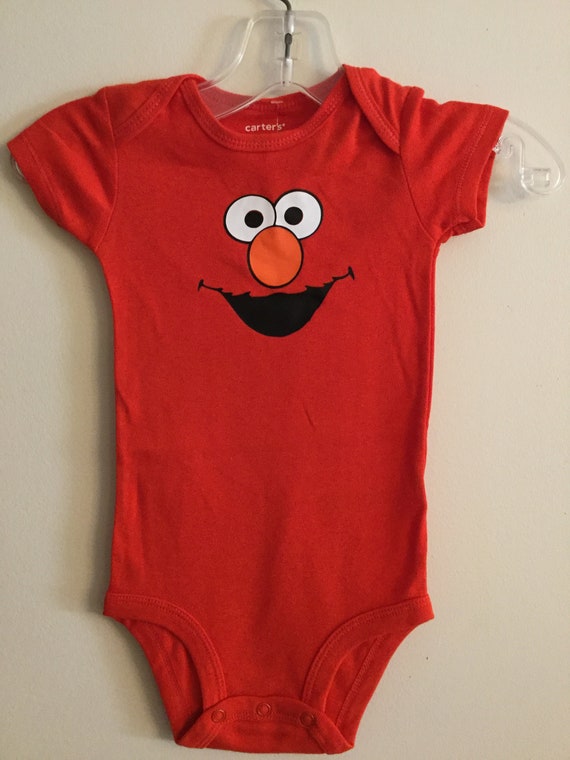ELMO Sesame Street Short Sleeve Custom Baby One Piece Bodysuit