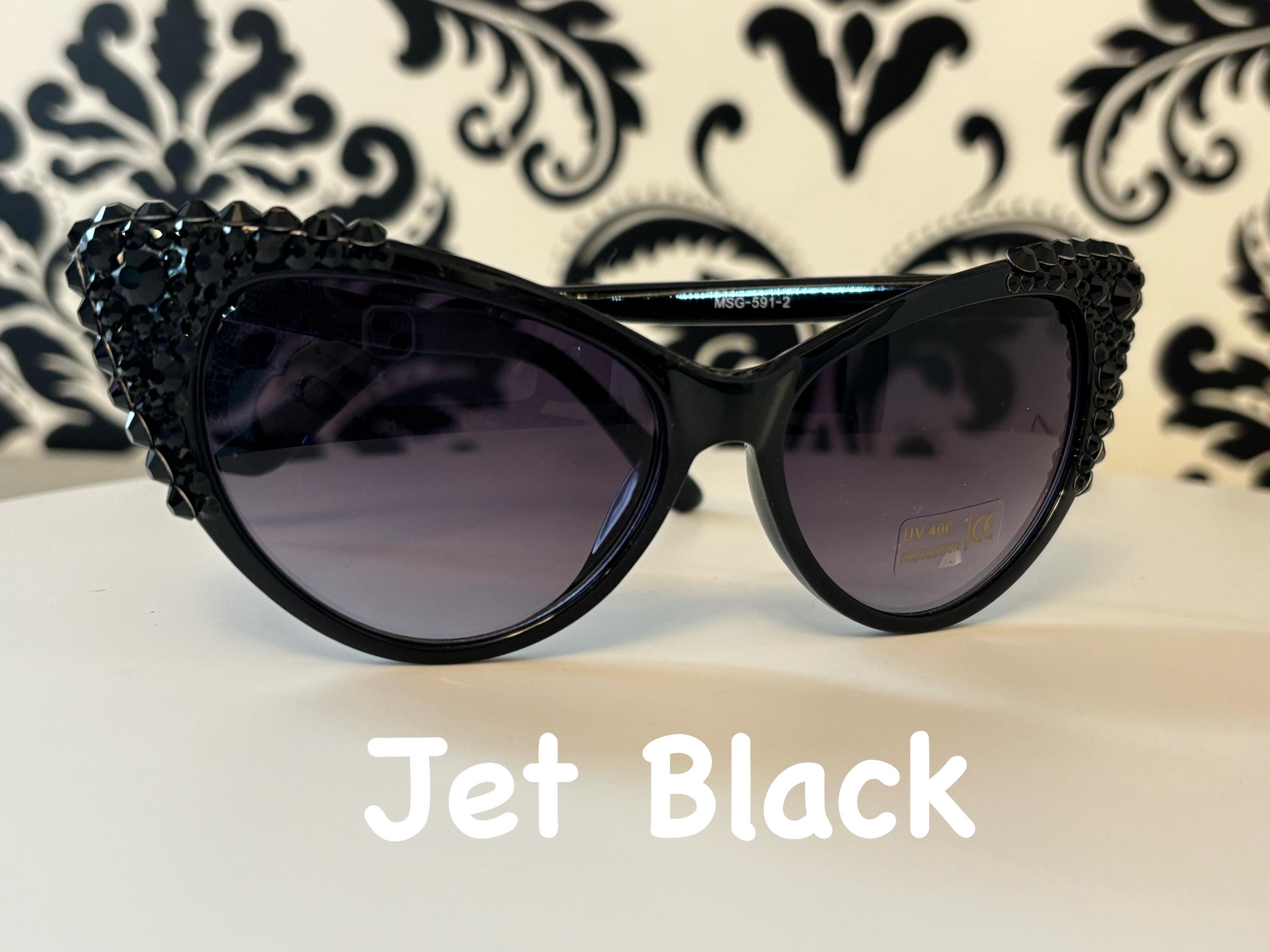 Cat Eye Sunglasses Made With Swarovski Elements AB Crystal Rhinestone Glam Amazon.com: COTIA Cat Eye Rhinestone Sunglasses for Women  main image 3