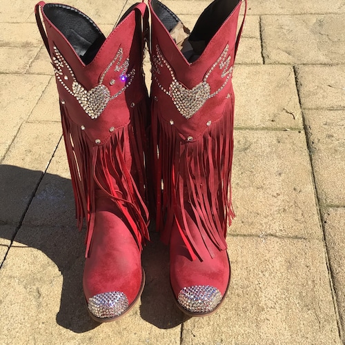 Rhinestone Cowboy Boots Etsy