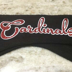 CARDINALS Glitter Sparkle Fleece Headband Earwarmer