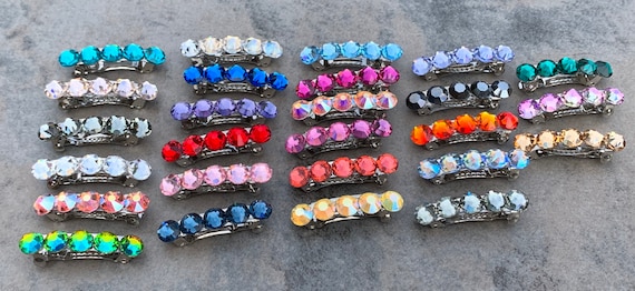 1 Inch Swarovski Crystal Rhinestone French Clip Hair  display picture 1