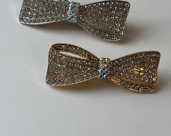 Vintage Large Gold-tone Hair Clip, Elegant Bow Design, 7th  display picture 1