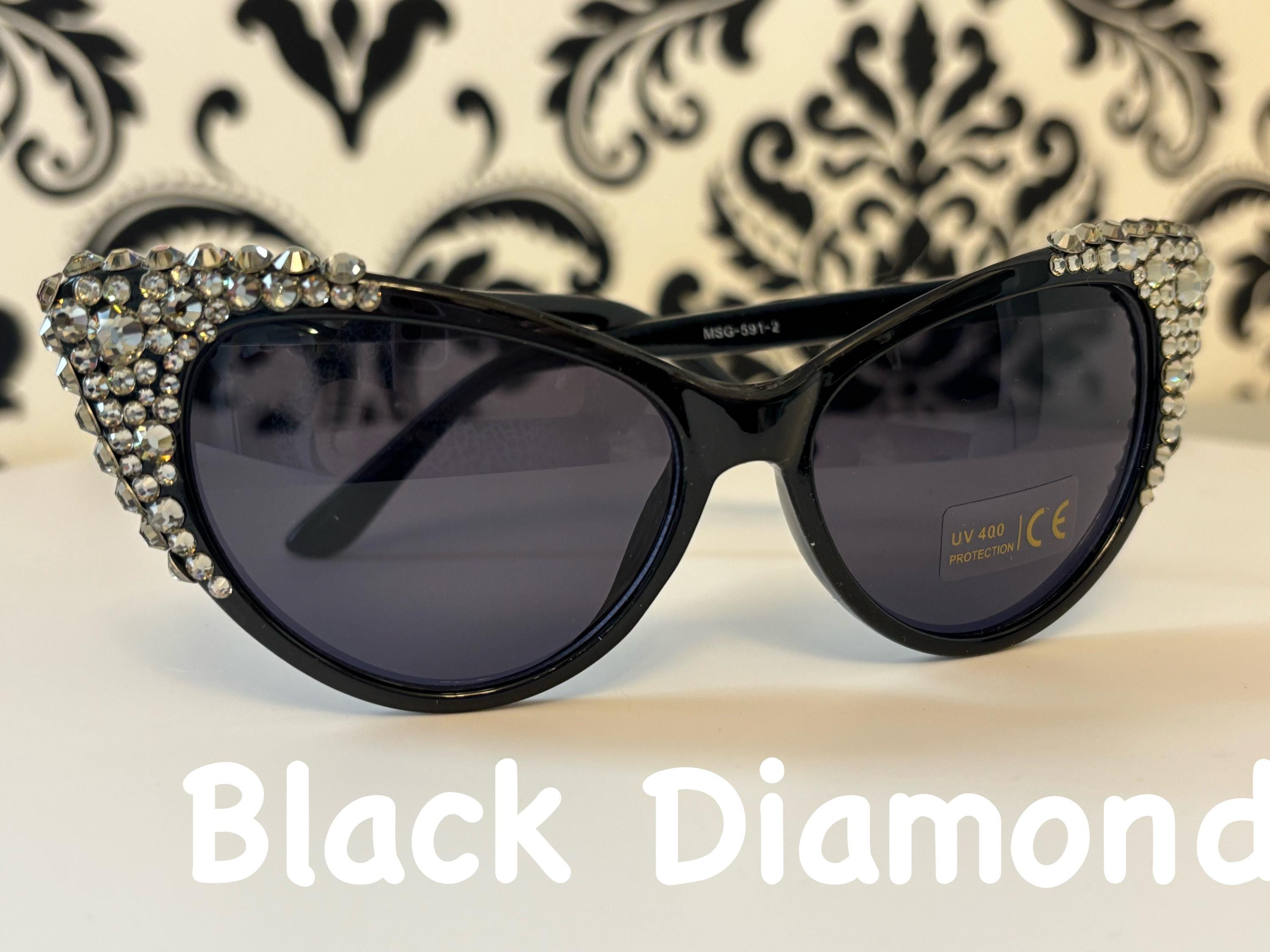 Cat Eye Crystal Rhinestone SUPER GLAM Sunglasses - Etsy display picture 1