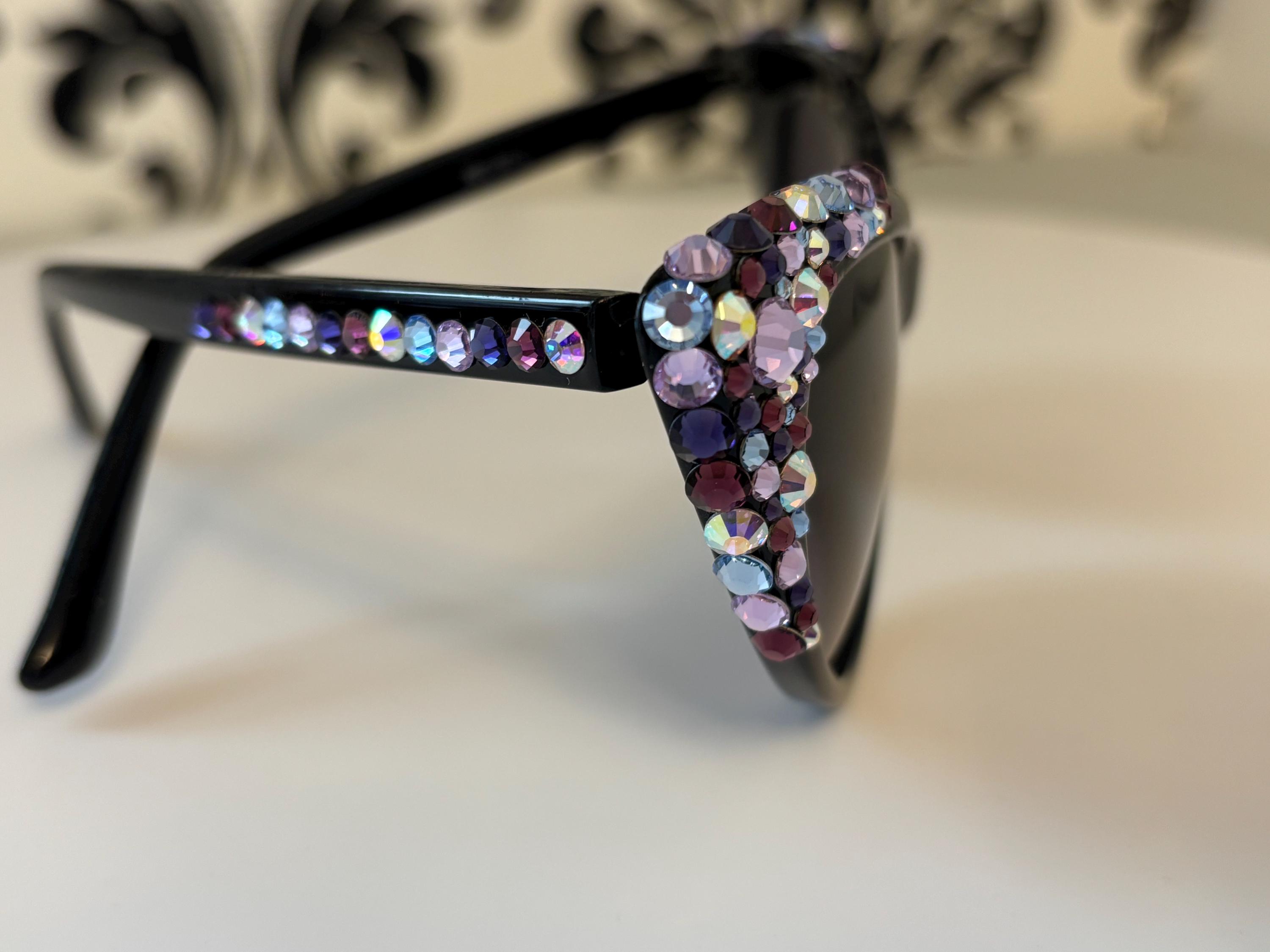 Cat Eye Crystal Rhinestone SUPER GLAM Sunglasses - Etsy display picture 2