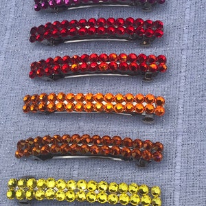 Genuine Swarovski Crystal Rhinestone 2.75 inch French Clip Hair Barrette