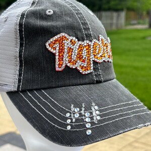 TIGERS Swarovski Crystal Embellished Rhinestones Distressed  display picture 3