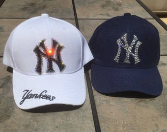 Ladies Classic Fit New York Swarovski Crystal Rhinestone Baseball Hat