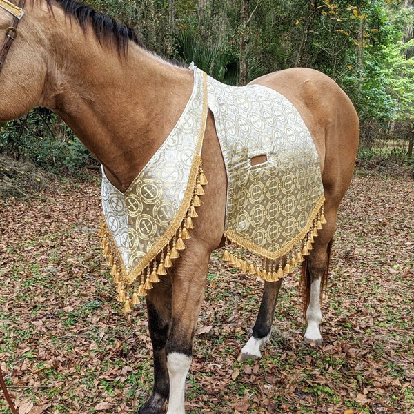Crusader Medieval Horse Costume - Equine Jousting Costume - Caparison for Riding Horse