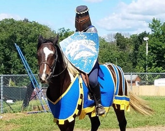 Perseus Warhorse Equine Costume - Barding Jousting Medieval Horse Costume - Made to Order in your colors