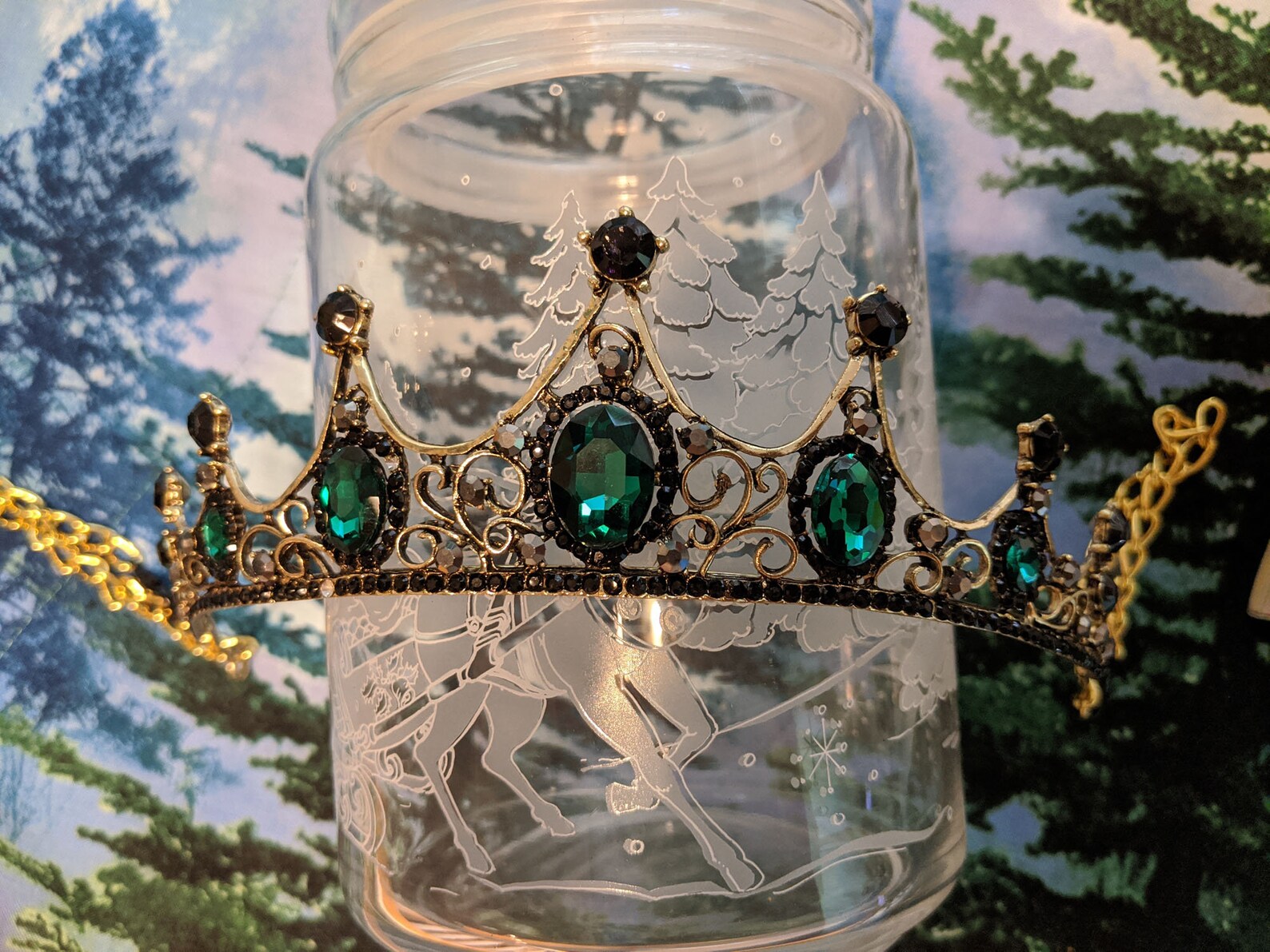 Wicked Green and Black Crown Tiara Browband for Horses Etsy