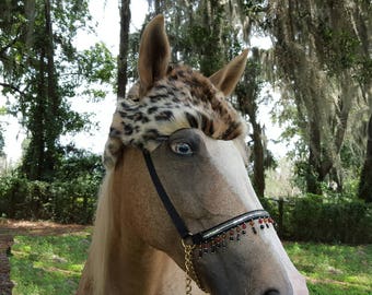 Fur Hat for Equines for bad hair days - Faux Fur Hat for Minis, Ponies, Horses, Drafts - Horse Apparel - Choose Fur Color