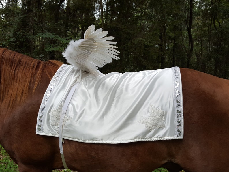 White Horse Wings Feathered Wings for Horse Pony or Etsy