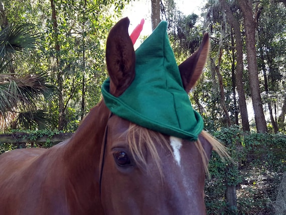 Robin Hood Elf Cap for Horses Fun Cloth 