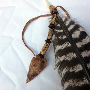 Arrowhead and Feather Equine Mane, Tail or Hair Ornament Turkey Feather ...