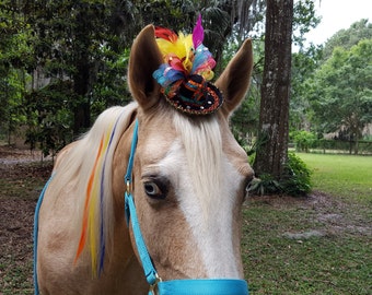 Cinco de Mayo Fascinator - Mini Sombrero Hat for Horses or Minis - Equine Tack Mexican