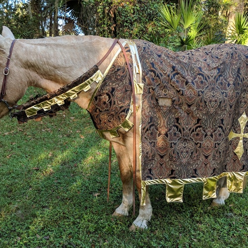 Crusader Medieval Horse Costume Equine Jousting Costume Etsy