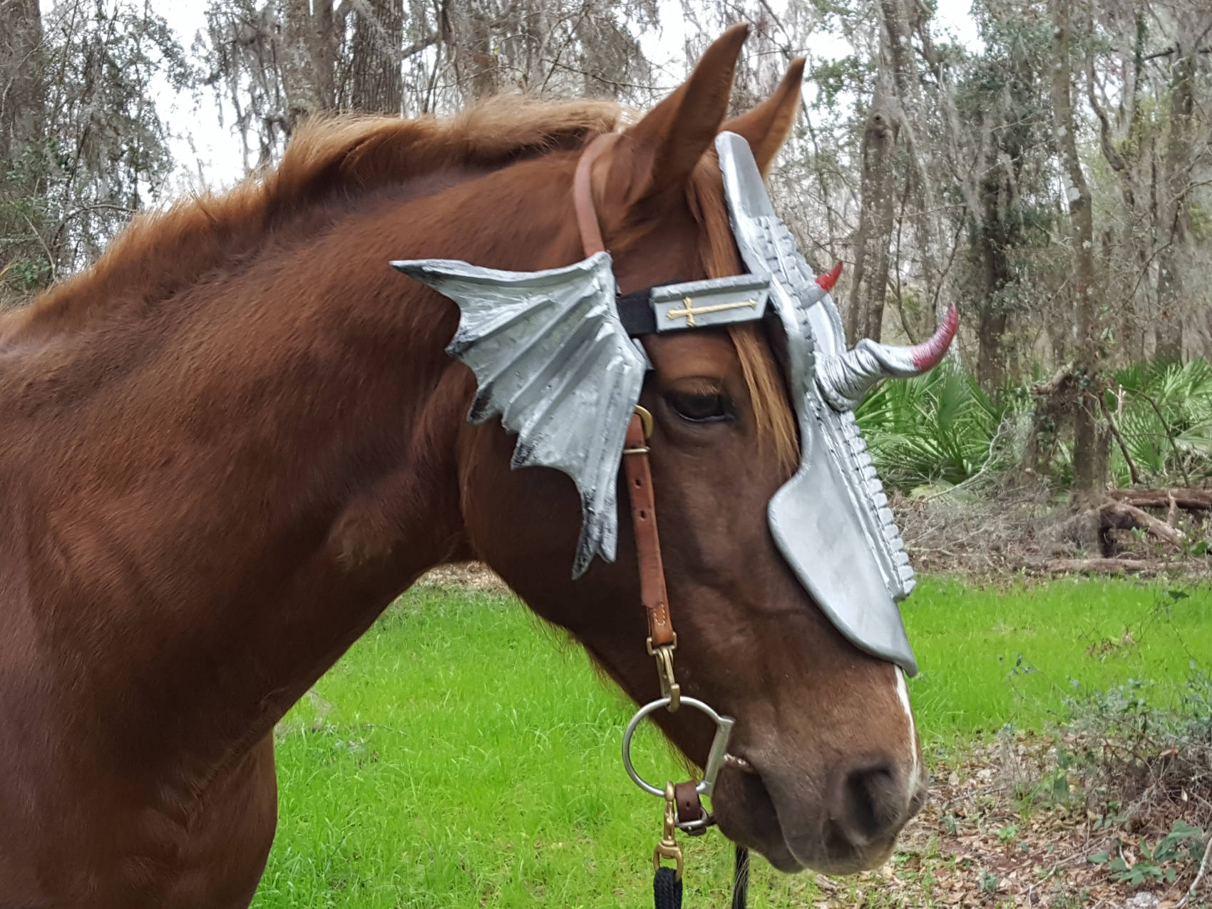 Dragon Slayer Horse Chanfron Face Armor in Silver Medieval Etsy