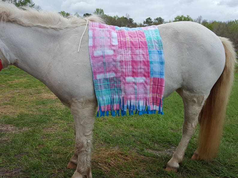 Pink Plaid Quilted Saddle Blanket for Horses Ponies or Minis Etsy