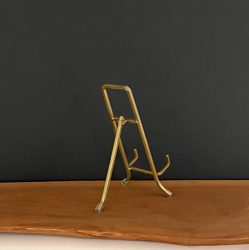 10 Tall GOLD METAL EASEL Tabletop Wedding / Christmas Etsy