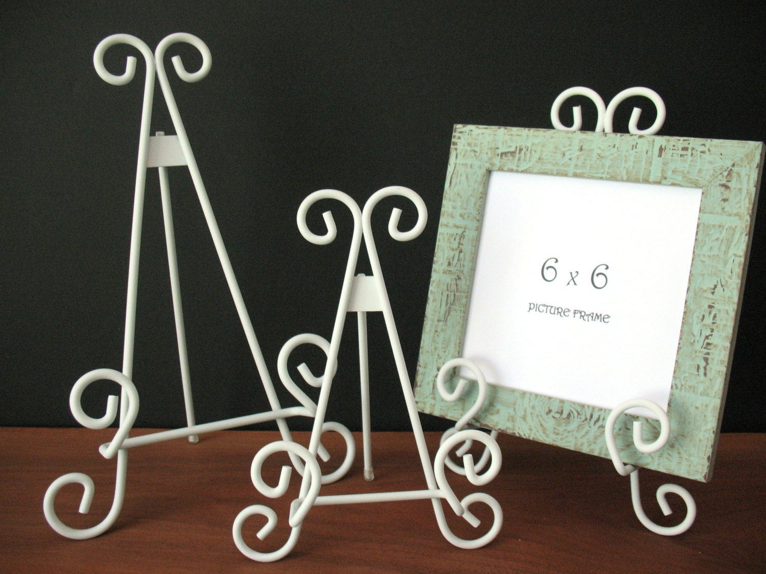 9 11 13 WHITE TABLETOP EASELS Metal Wire Etsy