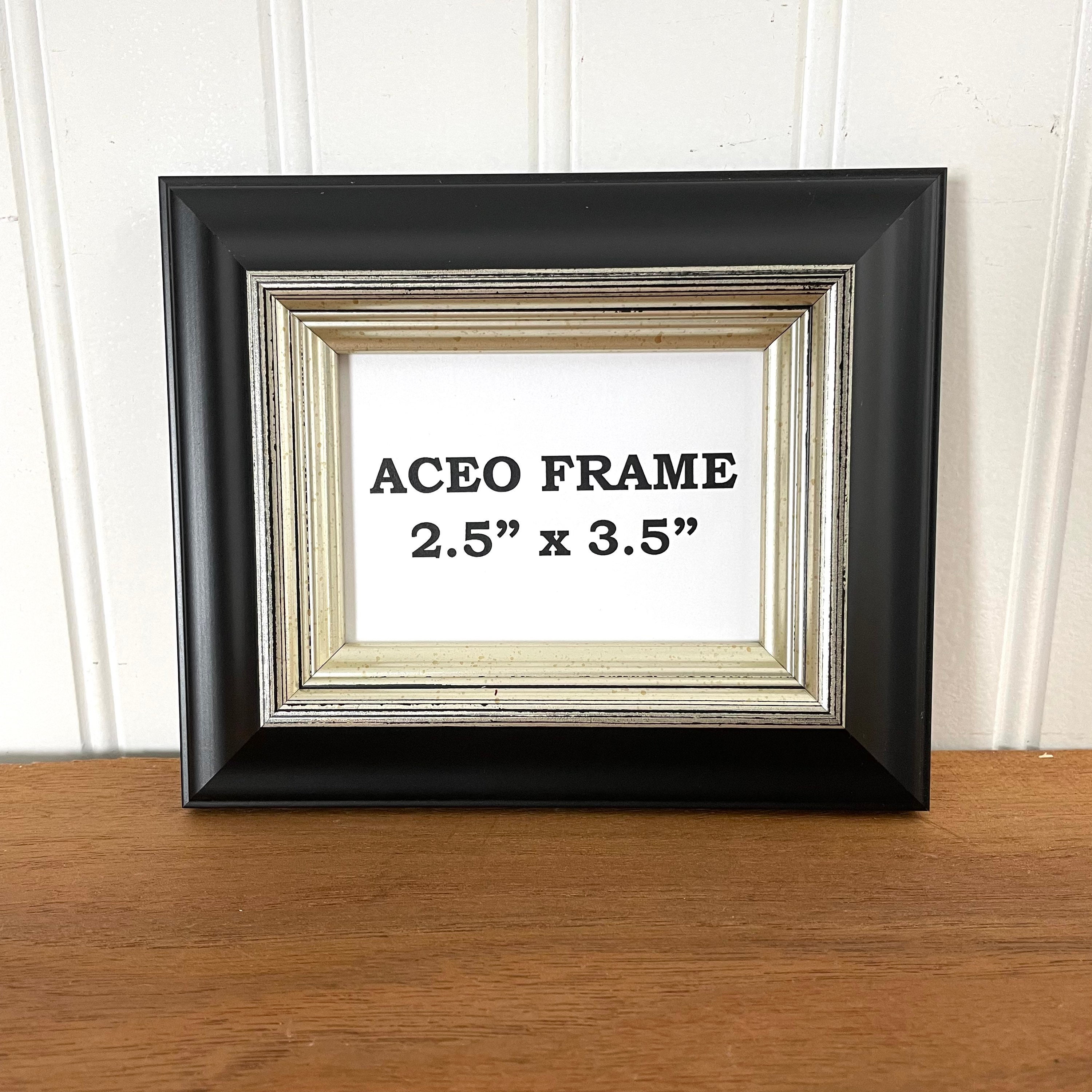Aceo 2 5x3 5 Wood Frame Black Silvertabletop Or Etsy