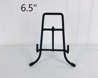 6.5" Tall TABLE EASEL Small Black Metal Tabletop Home Wedding Office Display- Frames Books Pictures Signs Chalkboards Art Cookbook Stand