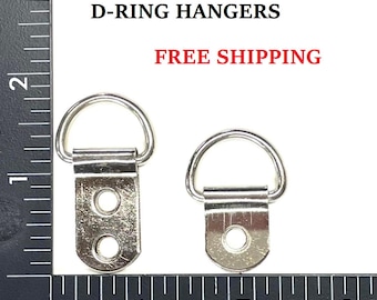 Hangman LDR2 Large D-Rings Set – 2 Aufhänger + 4 Schrauben, Für Bilder Und Spiegel