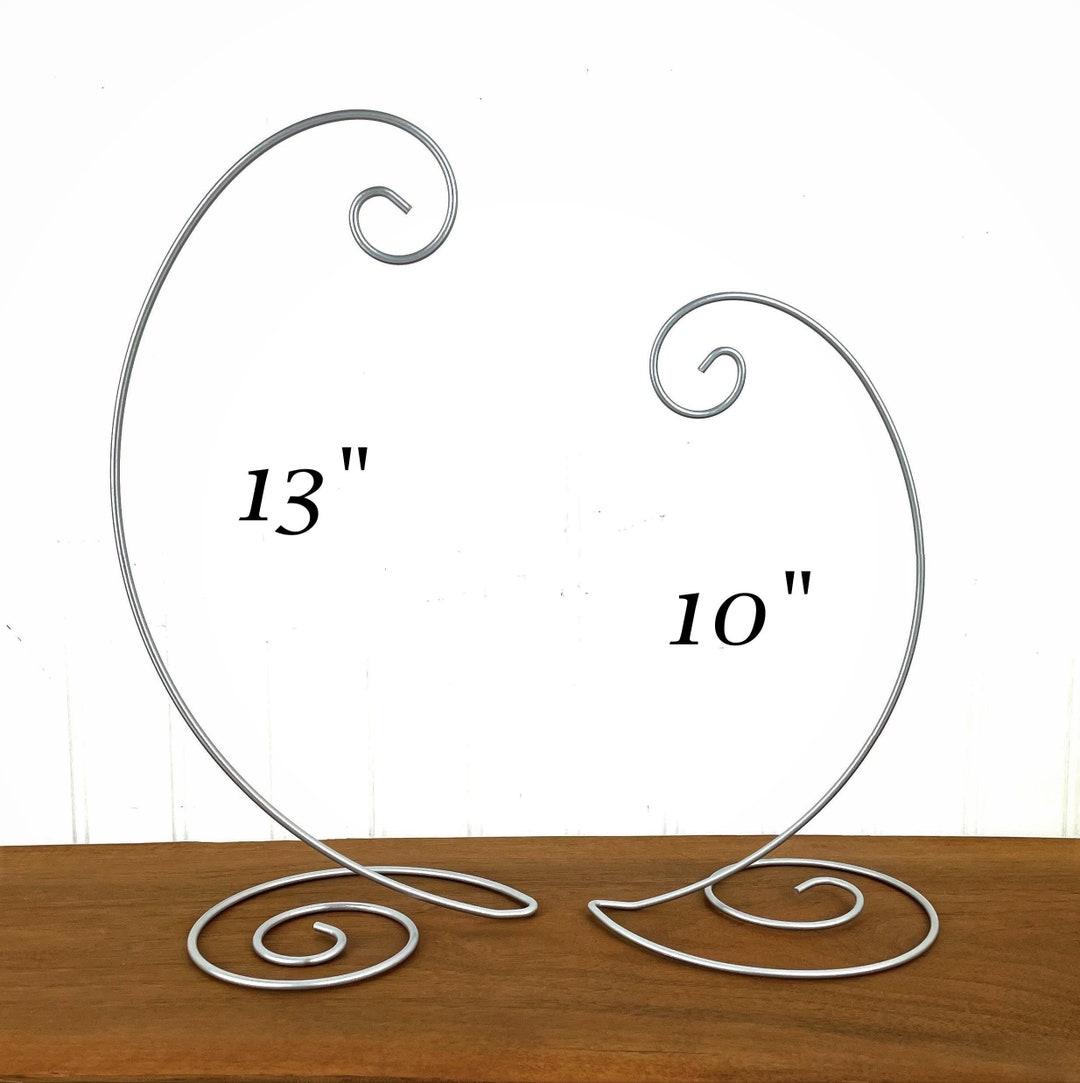 SILVER ORNAMENT STAND 13 or 10 Holder Display Christmas Ornaments