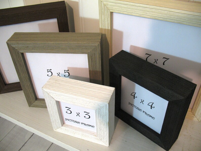 Deep Profile Barnwood Square Frame 3x3 4x4 5x5 6x6 7x7 Black Image 0