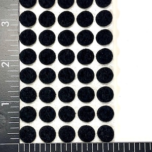 3/8&quot; BLACK FELT BUMPERS Premium Small Self Adhesive Sticky Back Dot Pad Feet Picture Frame Tiles Cabinet Door Drawer Coaster Craft Furniture