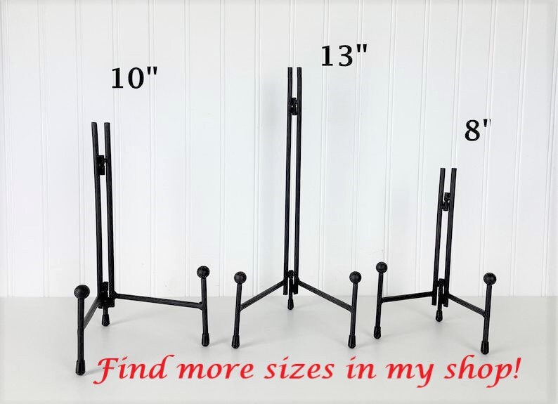 Large Wire Metal Easel Stand for Pictures or Trays 10 Inches Tall