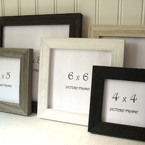 BARNWOOD FRAME Square Black White Brown Grey Cream Rustic Decor Photo Picture Wall or Easel Stand 3x3 4x4 5x5 6x6 7x7 8x8 Barn Wood Gallery