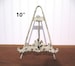 DISTRESSED EASEL White COTTAGECORE Tabletop Stand Iron Metal Farmhouse Shabby - Wedding or Home Decor Picture Frames Books Photo Plate Sign 