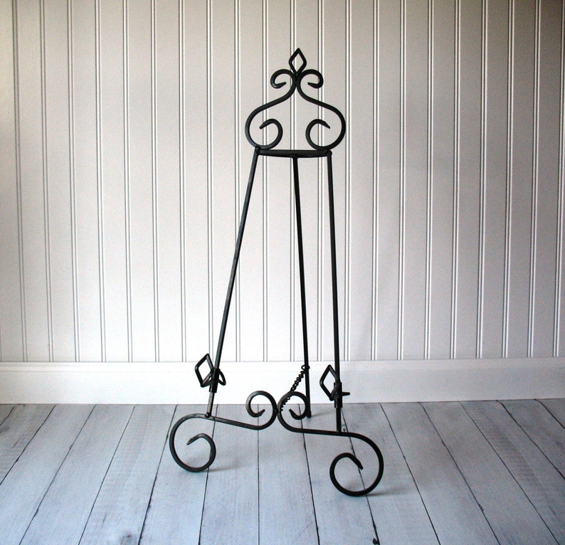 25 Tall Easel Tabletop Large Black Metal Home Etsy