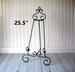 25' Tall EASEL TABLETOP Large Black Metal Wrought Iron Home Wedding Office Display Picture Frames Signage Chalkboards Decorative Table Stand 