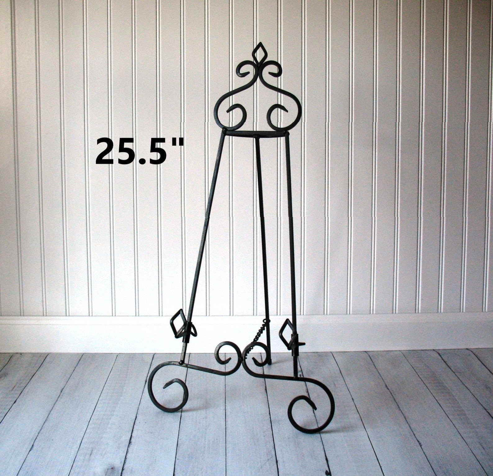 Metal Floor Easel Modern Painting Stand With Adjustable Pegs Stand