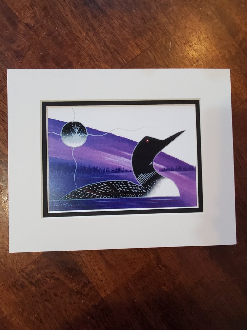 Loon Picture Print Canadian Loon Ojibwe Art Gelineau Etsy Canada